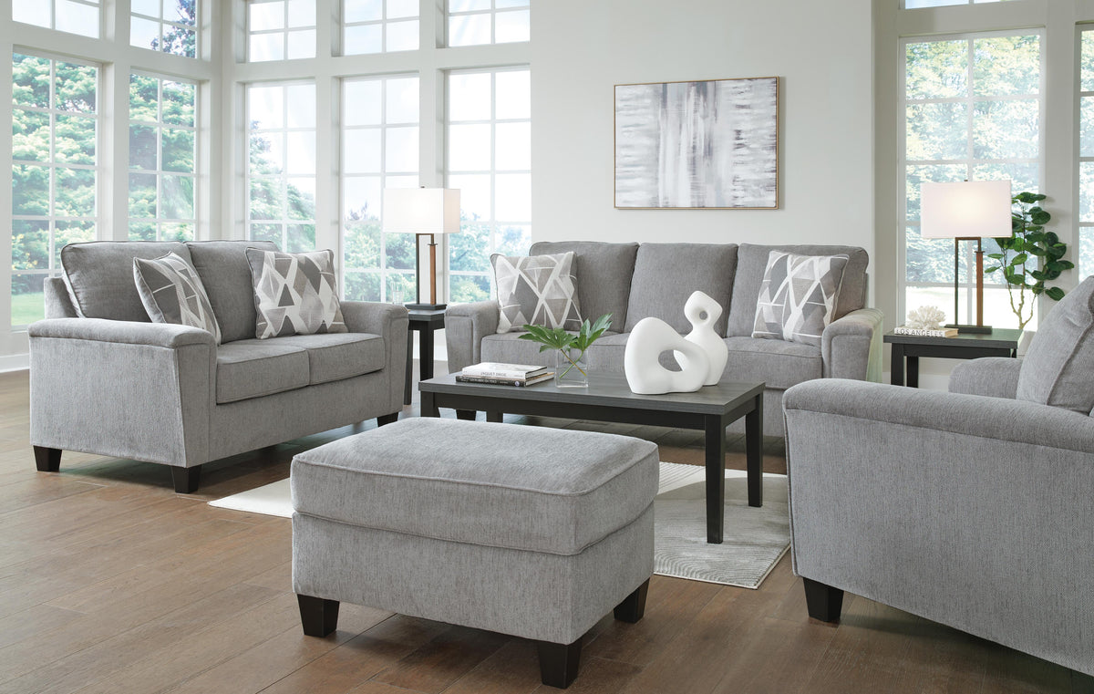 Wrenley Sofa with Loveseat and Chair and Ottoman