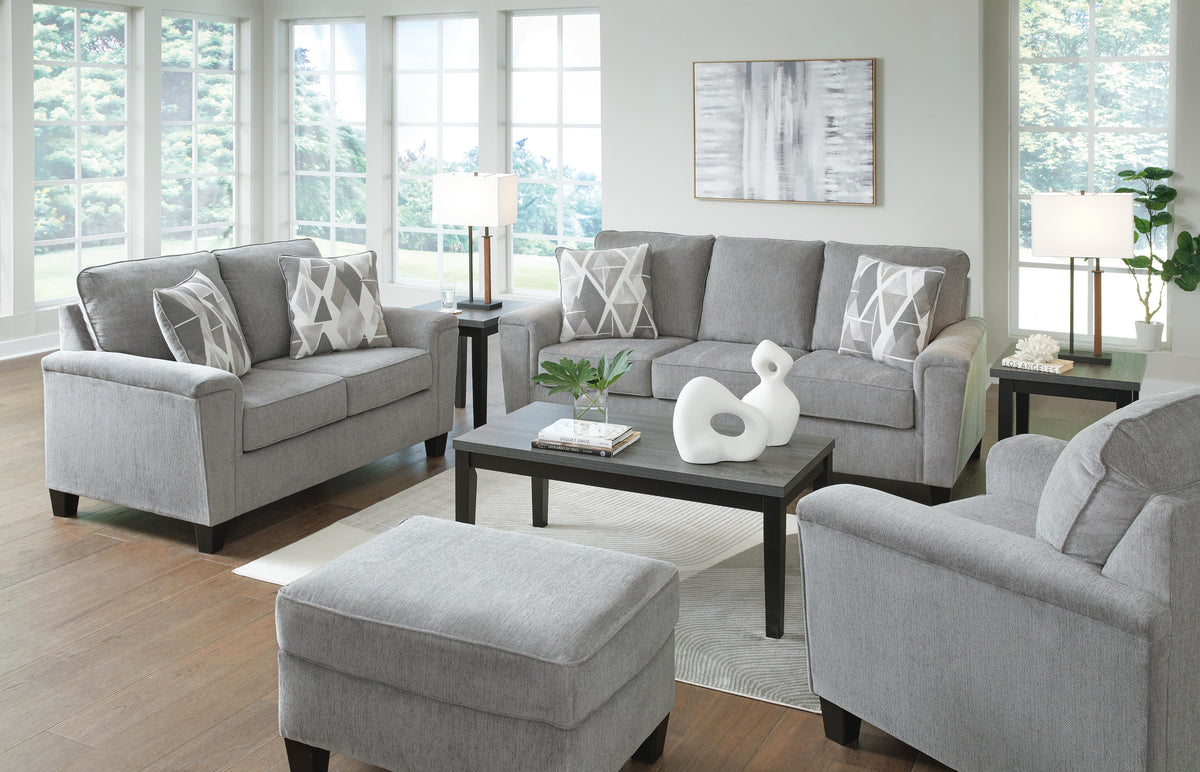 Wrenley Sofa with Loveseat and Chair and Ottoman