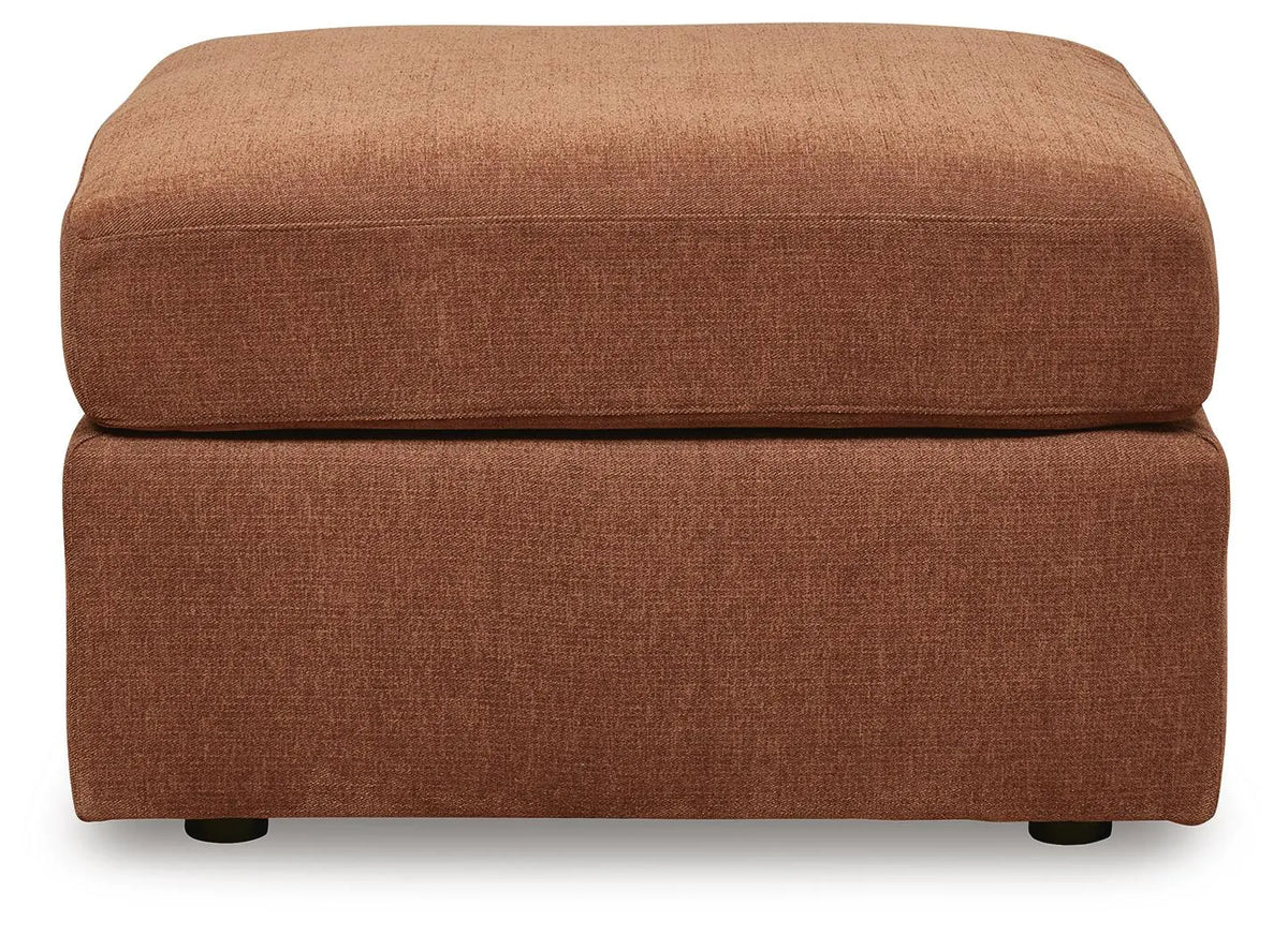 Marlow Oversized Accent Ottoman in Spice