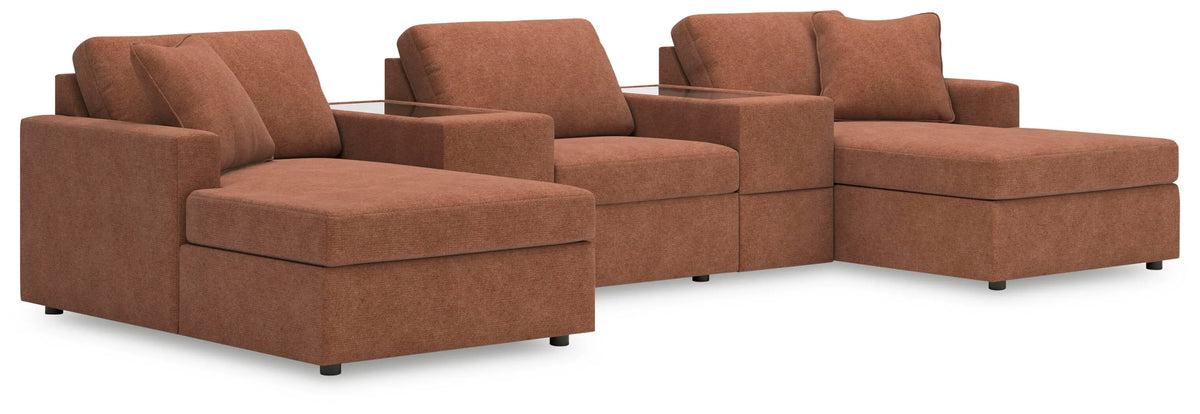 Marlow 5-Piece Pit Sectional in Spice
