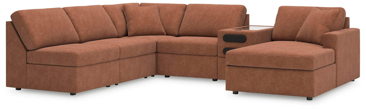 Marlow 6-Piece Sectional with Chaise in Spice V
