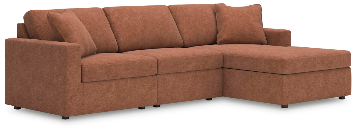 Marlow 3-Piece Sectional with Chaise in Spice II