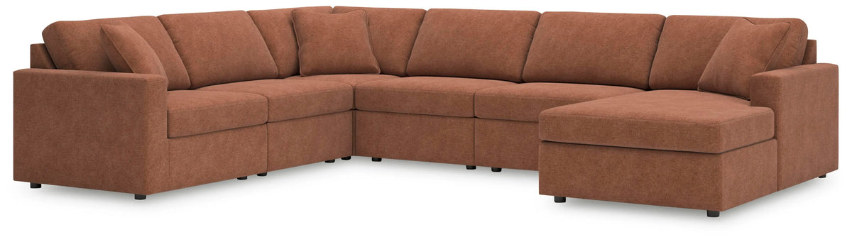 Marlow 6-Piece Sectional with Chaise in Spice IV