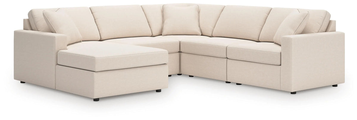 Marlow 5-Piece Sectional with Chaise in Oyster