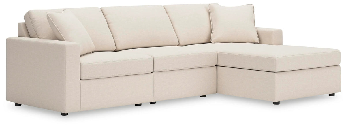 Marlow 3-Piece Sectional Sofa Storage Chaise in Oyster