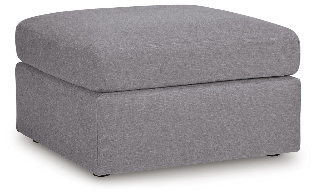 Marlow 4-Piece Sectional and Ottoman in Granite