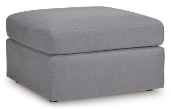 Marlow Oversized Accent Ottoman in Granite