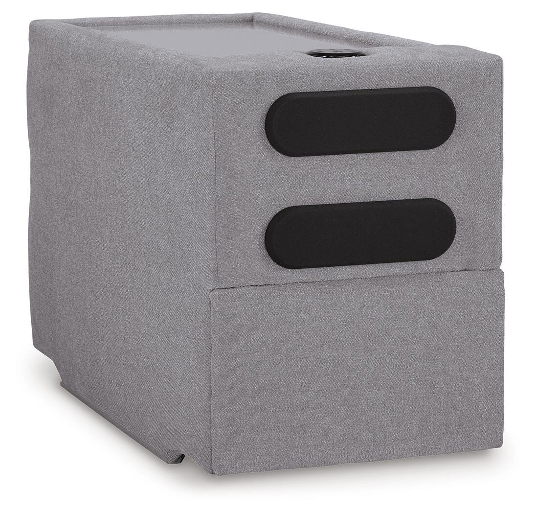 Marlow 5 Piece Sectional with Audio Console in Granite