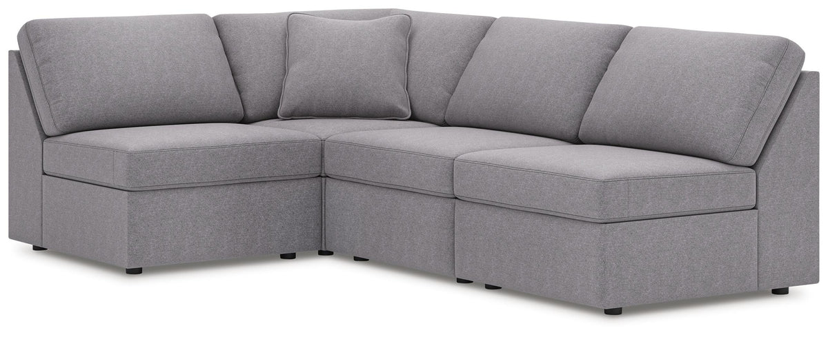 Marlow 4-Piece Sectional in Granite Performance Fabric IV