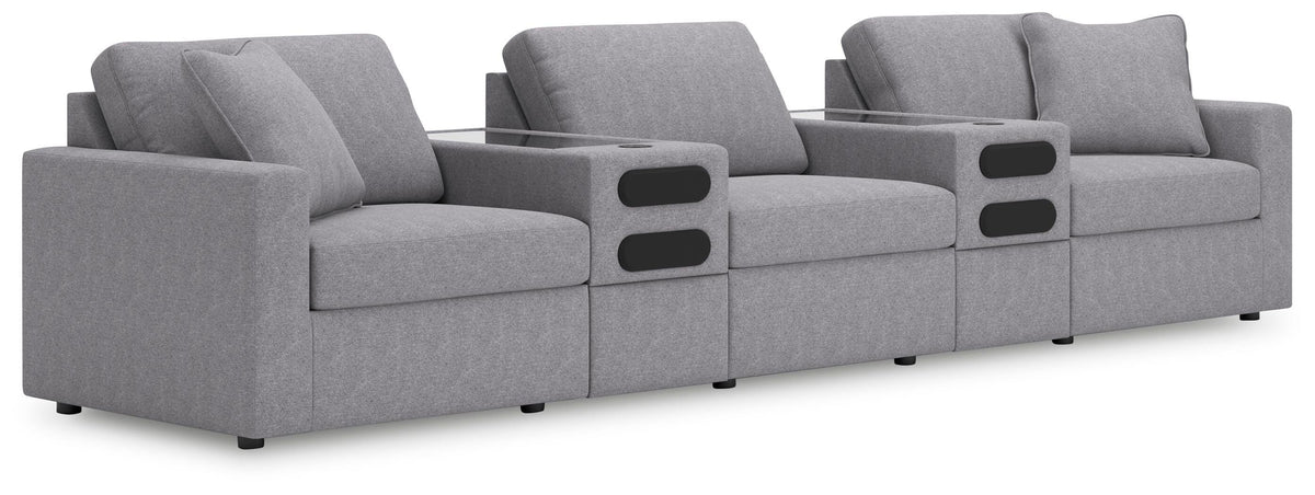 Marlow 5-Piece Sectional in Granite Performance Fabric II