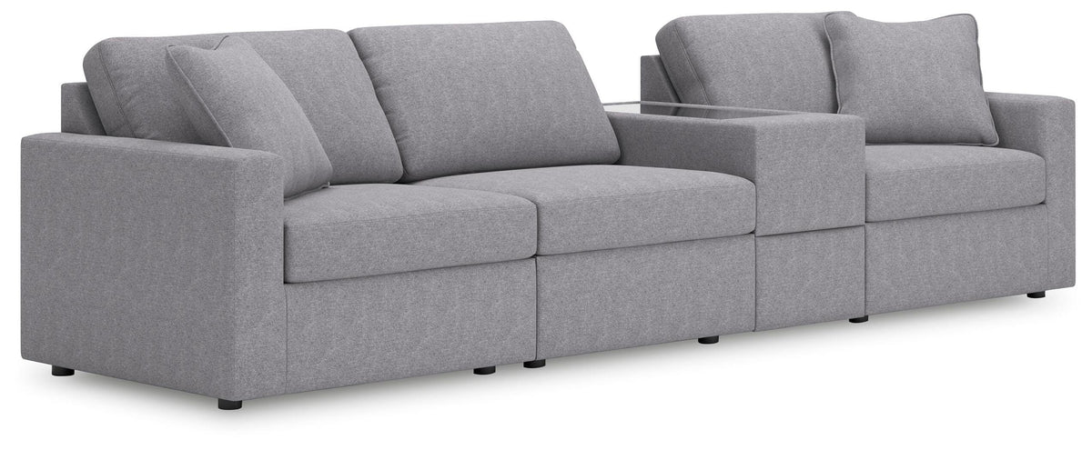 Marlow 4-Piece Sectional in Granite Performance Fabric III