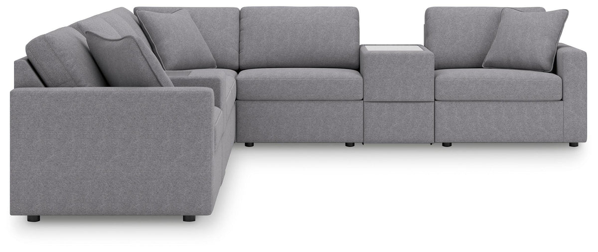 Marlow 8-Piece Sectional in Granite Performance Fabric