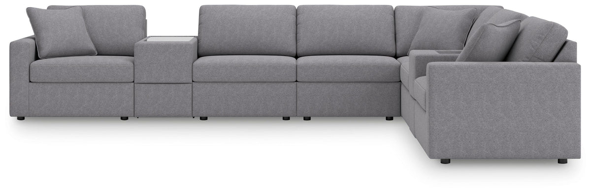 Marlow 8-Piece Sectional in Granite Performance Fabric