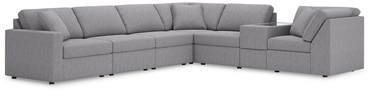Marlow 7-Piece Sectional in Granite Performance Fabric III