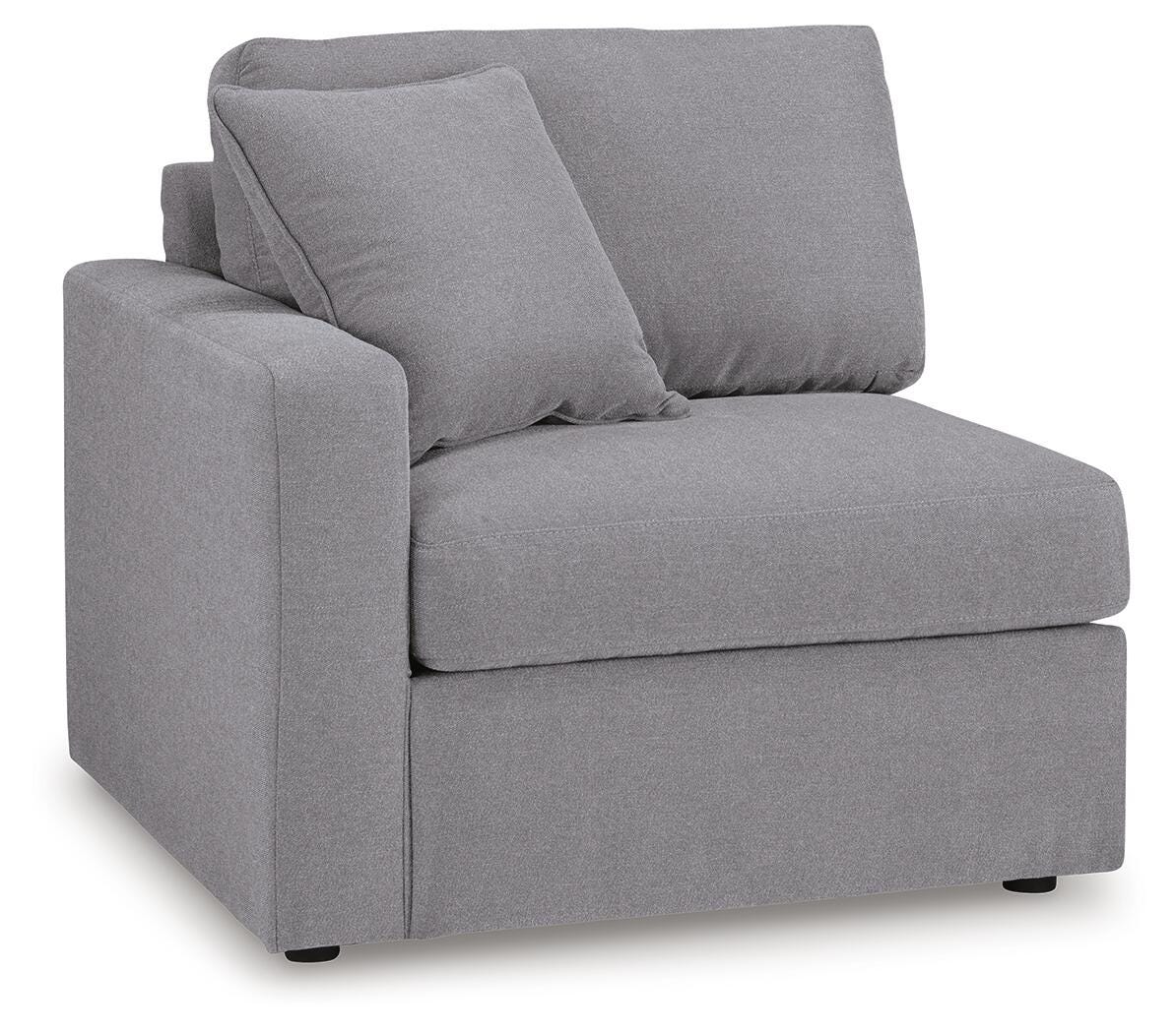 Marlow 4-Piece Sectional and Ottoman in Granite