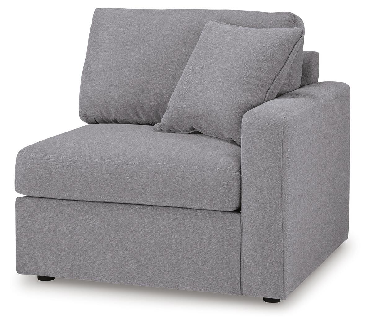 Marlow 4-Piece Sectional and Ottoman in Granite