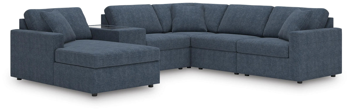 Marlow 6-Piece Sectional with Chaise in Ink