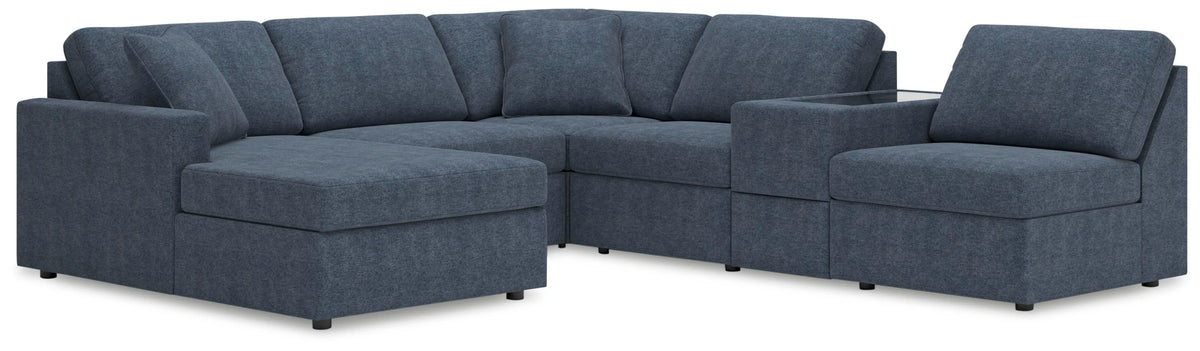 Marlow 6-Piece Sectional with Chaise in Ink V
