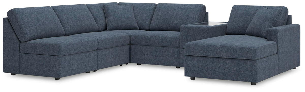 Marlow 6-Piece Sectional with Chaise in Ink VII