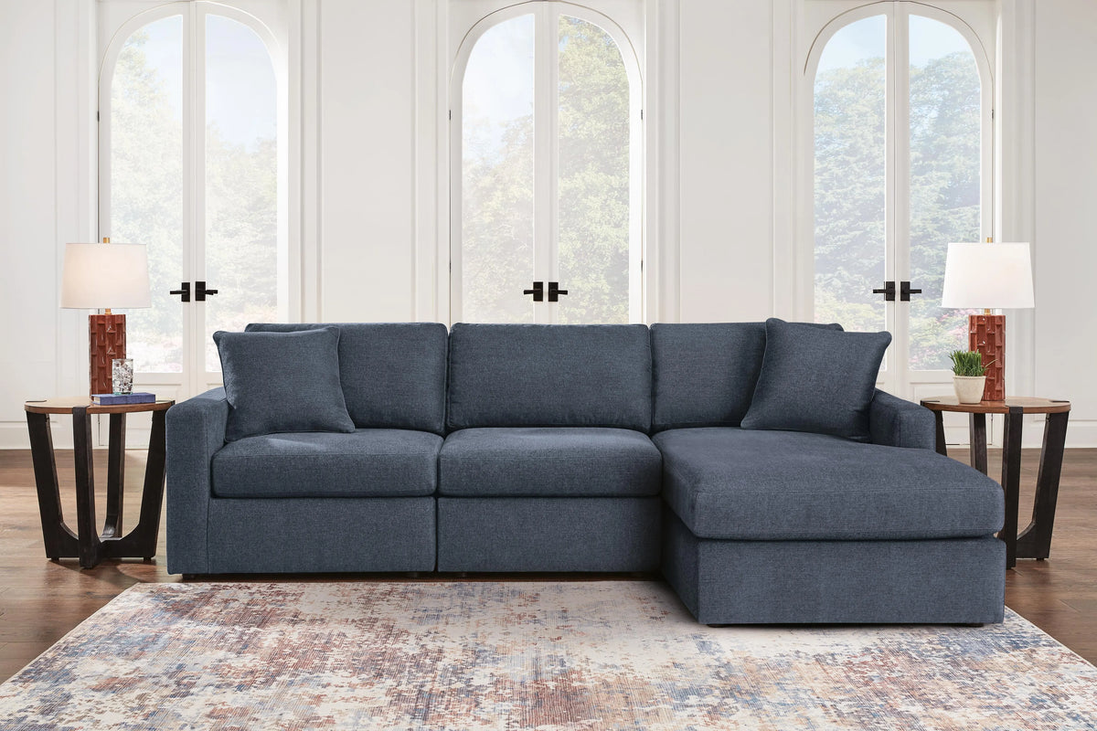Marlow 3-Piece Sectional with Chaise in Ink