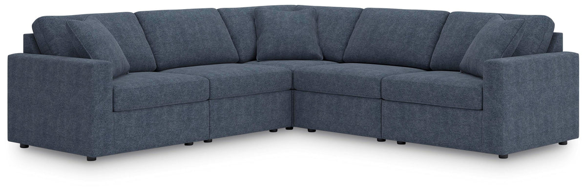 Marlow 5-Piece Sectional and Ottoman in Ink