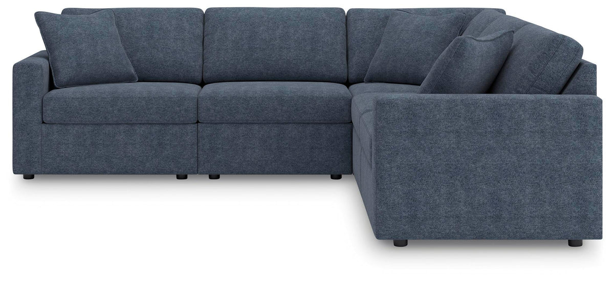 Marlow 5-Piece Sectional and Ottoman in Ink