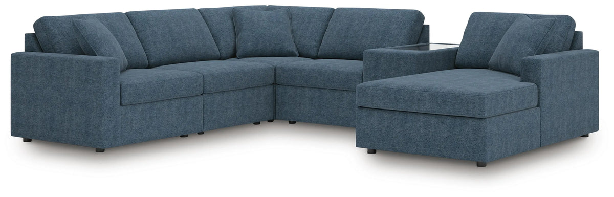 Marlow 6-Piece Sectional with Chaise in Ink II