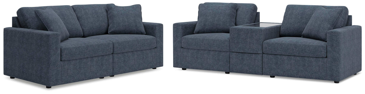 Marlow 3-Piece Sectional Sofa and 2-Piece Sectional Loveseat in Ink II