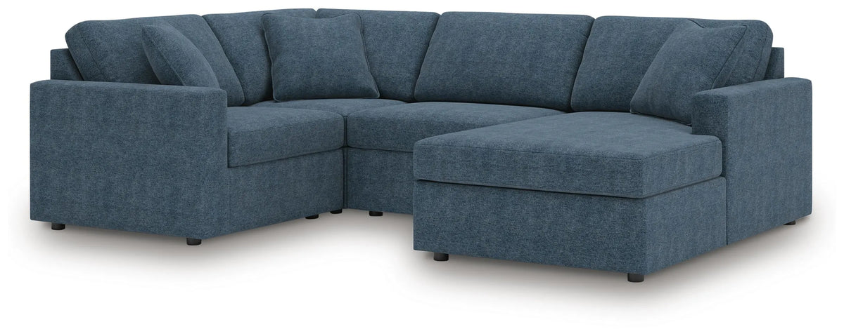 Marlow 4-Piece Sectional with Chaise in Ink VIII