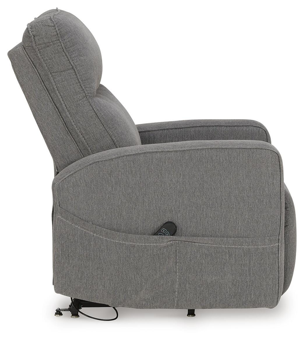 Renzo Power Lift Recliner in Gray