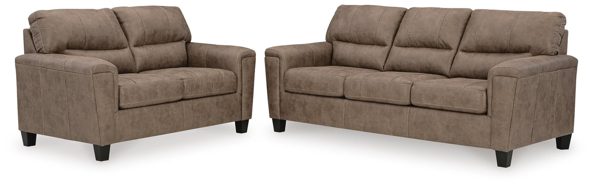 Corren Sofa and Loveseat in Fossil