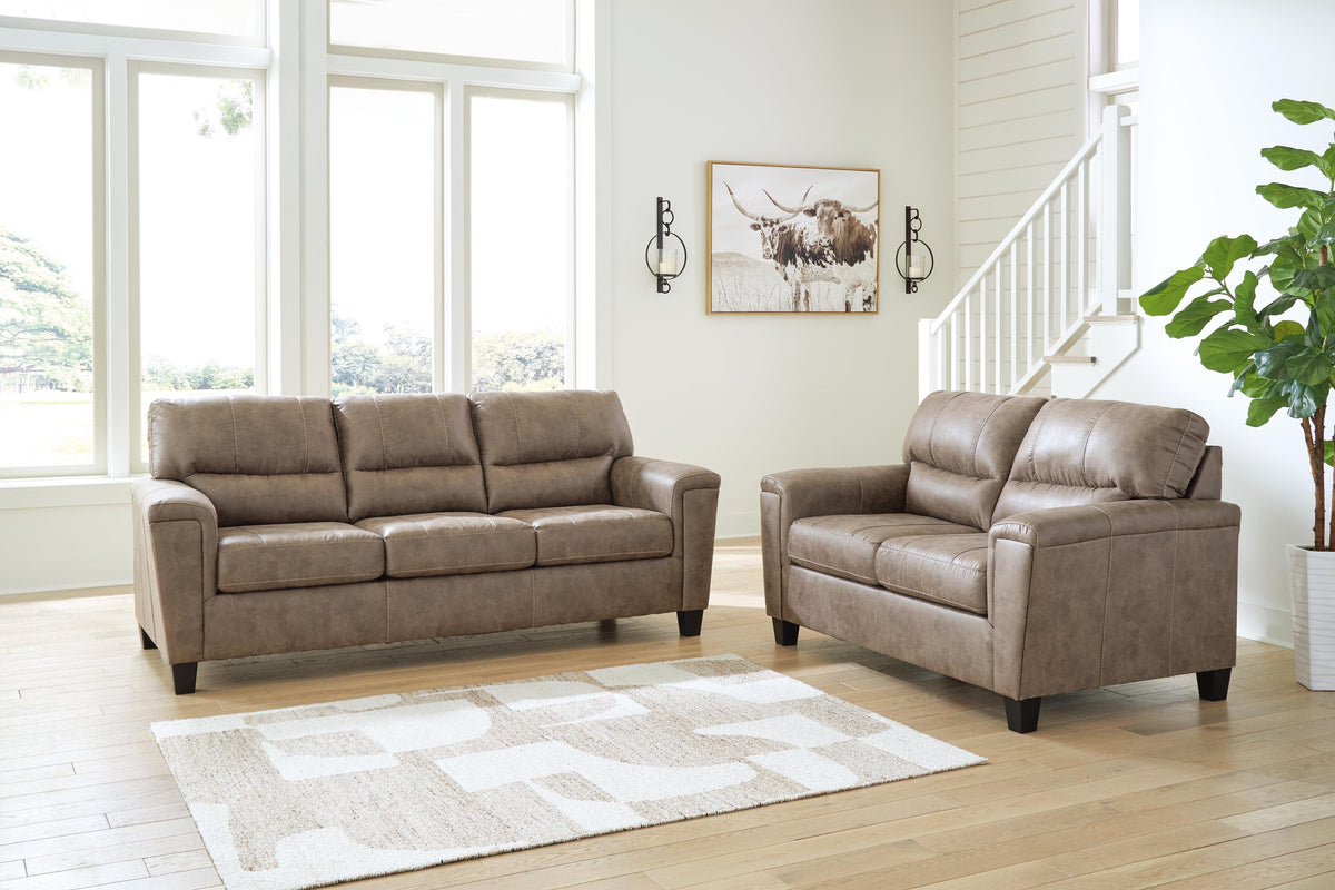Corren Sofa and Loveseat in Fossil