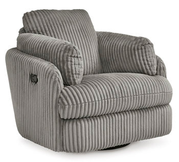 Selkie Swivel Glider Recliner in Fog