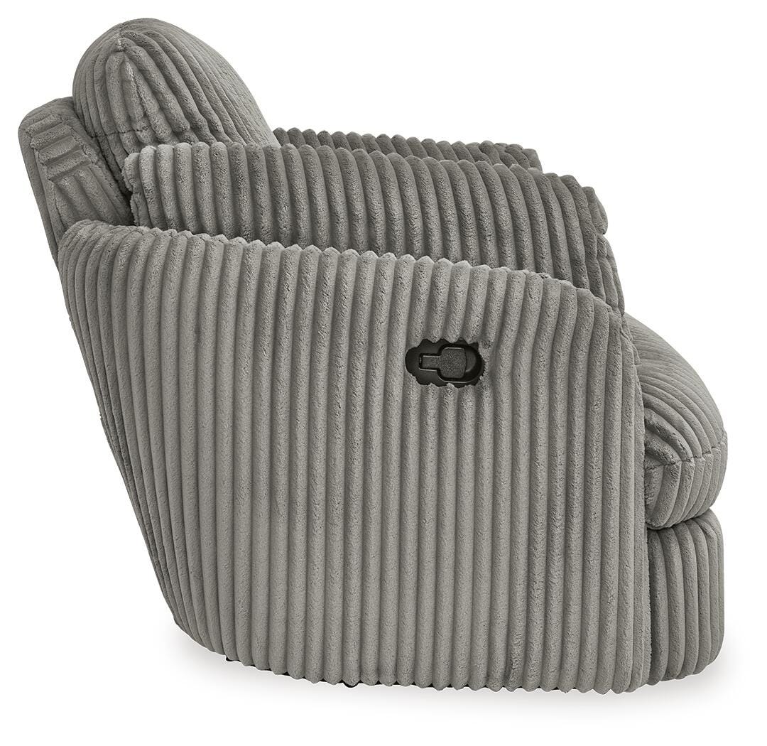 Selkie Swivel Glider Recliner in Fog