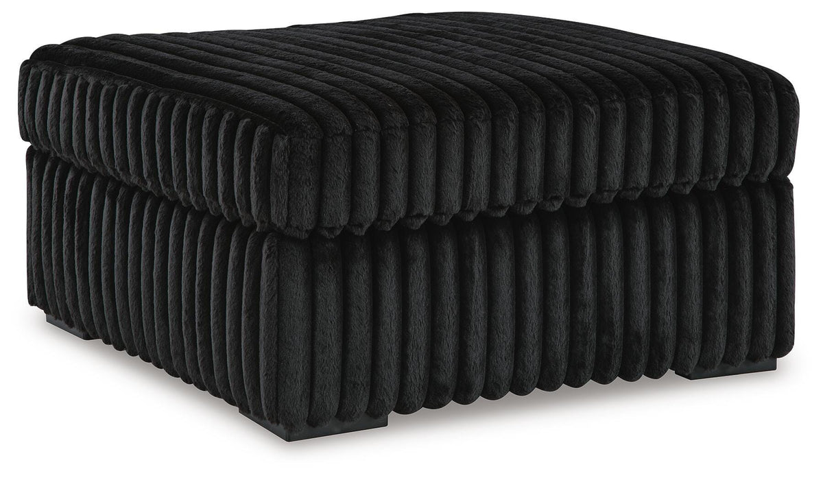 Winslow 4-Piece Sectional and Ottoman in Onyx