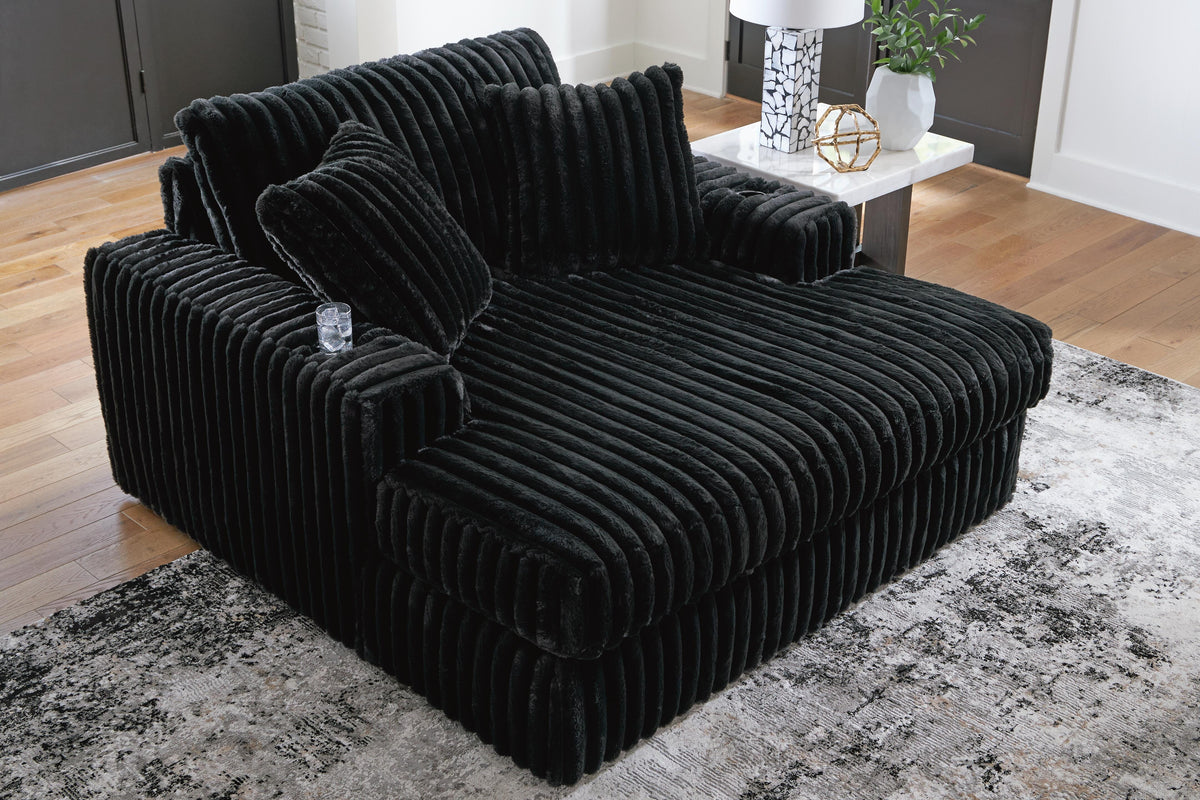 Winslow Oversized Chaise in Onyx