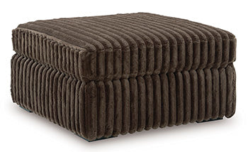 Winslow Oversized Accent Ottoman in Chocolate