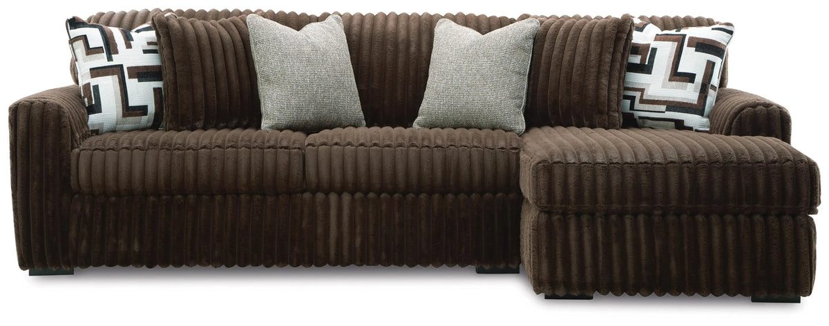 Winslow 2-Piece Sectional Sofa with Chaise in Chocolate II