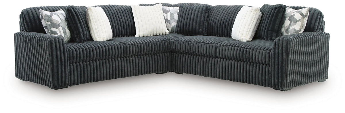Winslow 3-Piece Sectional in Gunmetal