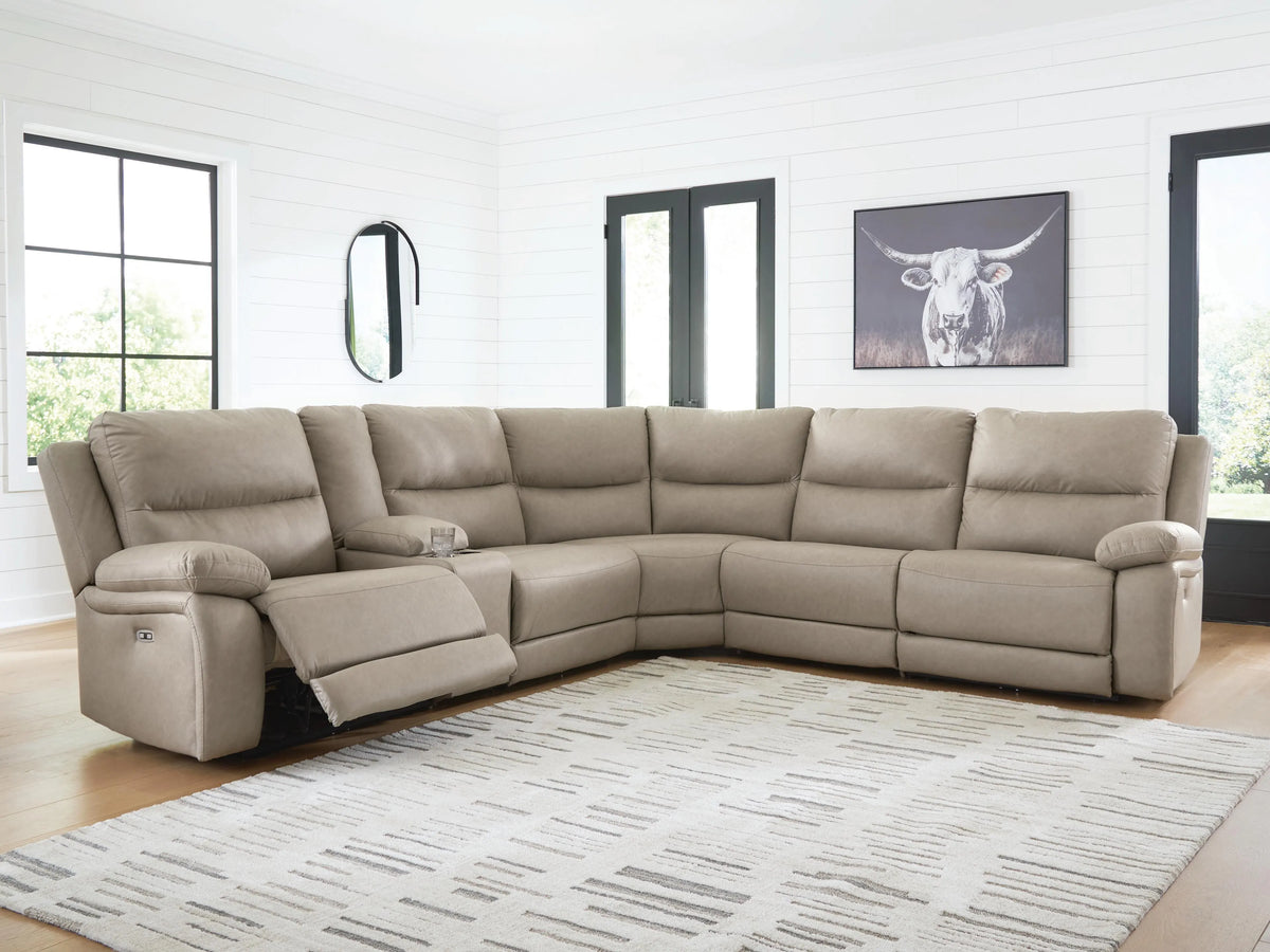 Tilly Bay 6-Piece Reclining Sectional with Storage Console