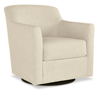 Harlow Swivel Accent Chair in Linen