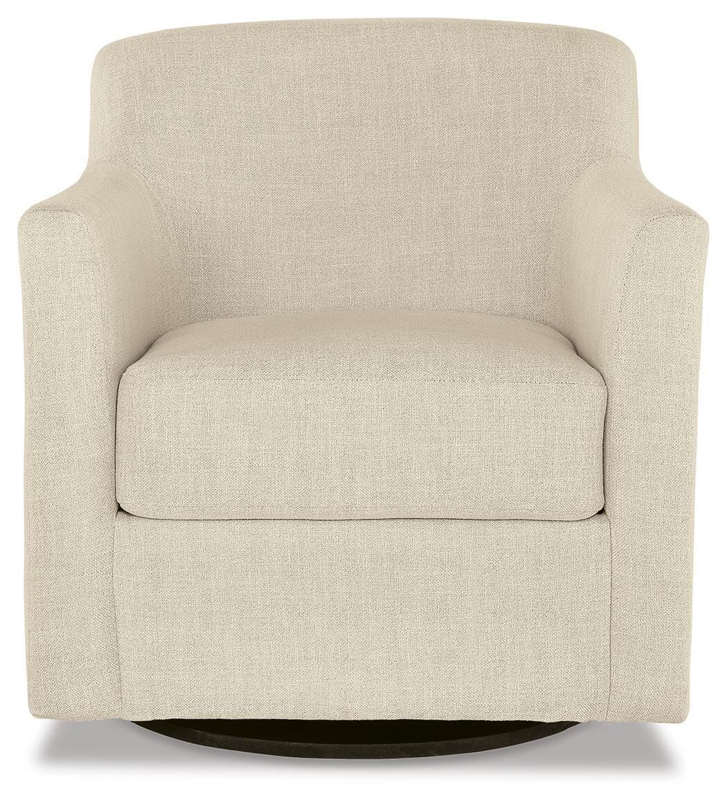 Harlow Swivel Accent Chair in Linen