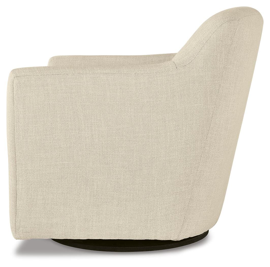 Harlow Swivel Accent Chair in Linen