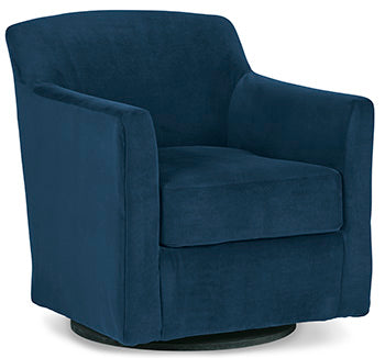 Harlow Swivel Accent Chair in Ink