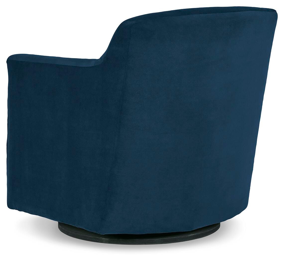Harlow Swivel Accent Chair in Ink