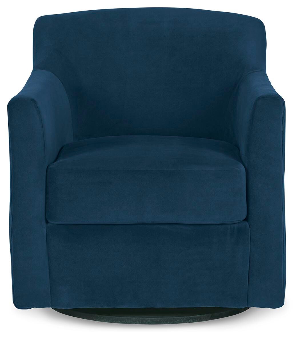 Harlow Swivel Accent Chair in Ink