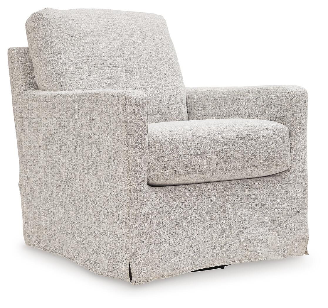 Jervis Hill Swivel Glider Accent Chair in Stone