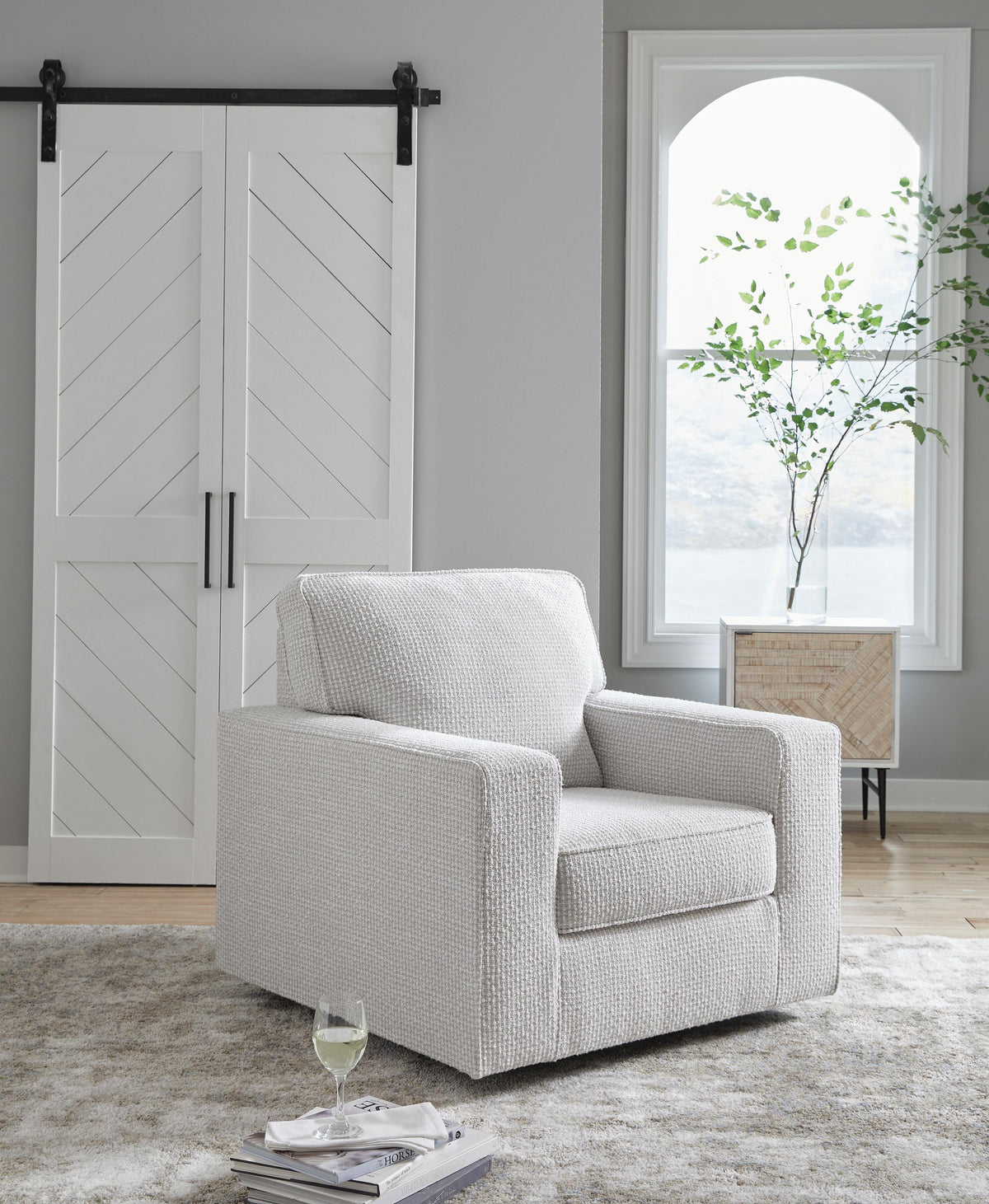 Ironvale Vale Swivel Accent Chair in Taupe