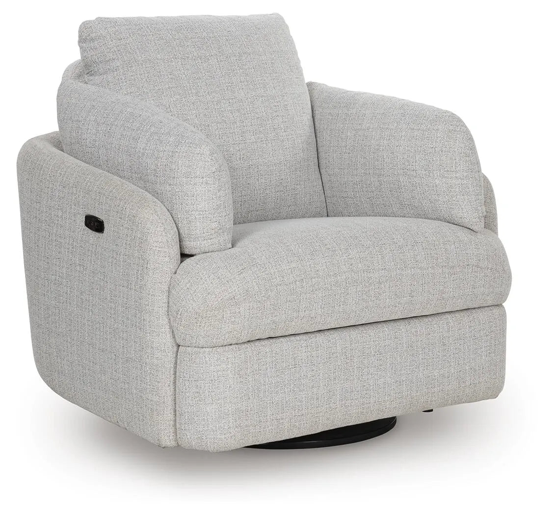 Nambucca Light Swivel Power Recliner in Stone