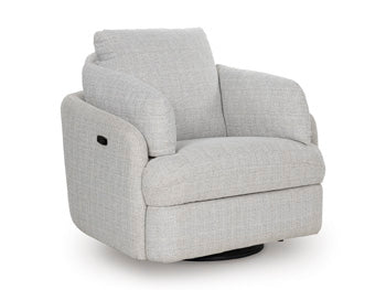 Nambucca Light Swivel Power Recliner in Stone